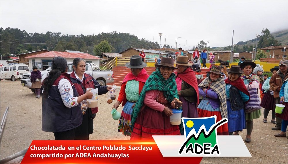 Niños de la comunidad de Sacclaya disfrutando del evento.