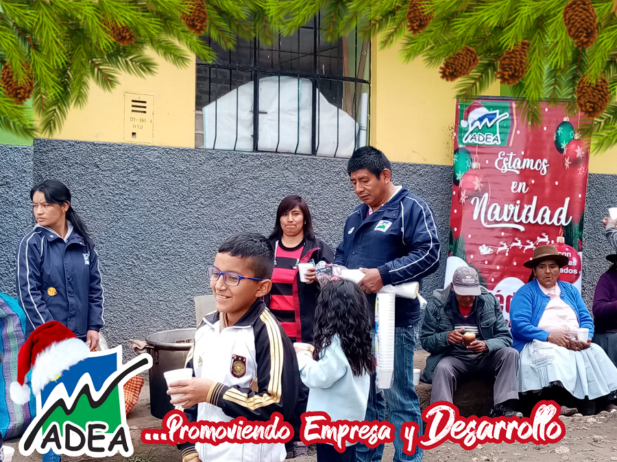 Foto 1 de la chocolatada por fiestas navideñas.