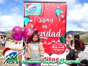 Personal de ADEA en la chocolatada navideña comunitaria
